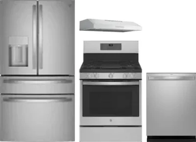 4 Piece Package Includes Refrigerator, Range, Hood And Dishwasher